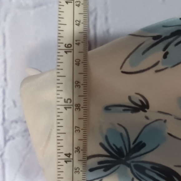 ⭐Loft Womens Skirt 100% Silk Blue Cream Floral High Low Feminine Girly Pastel 10 - Picture 6 of 12